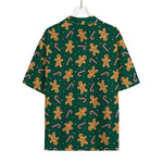Gingerbread Man Cookies Pattern Print Rayon Hawaiian Shirt