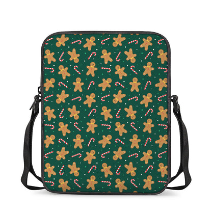 Gingerbread Man Cookies Pattern Print Rectangular Crossbody Bag