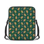 Gingerbread Man Cookies Pattern Print Rectangular Crossbody Bag
