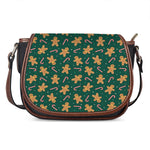 Gingerbread Man Cookies Pattern Print Saddle Bag