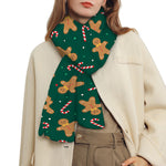 Gingerbread Man Cookies Pattern Print Scarf