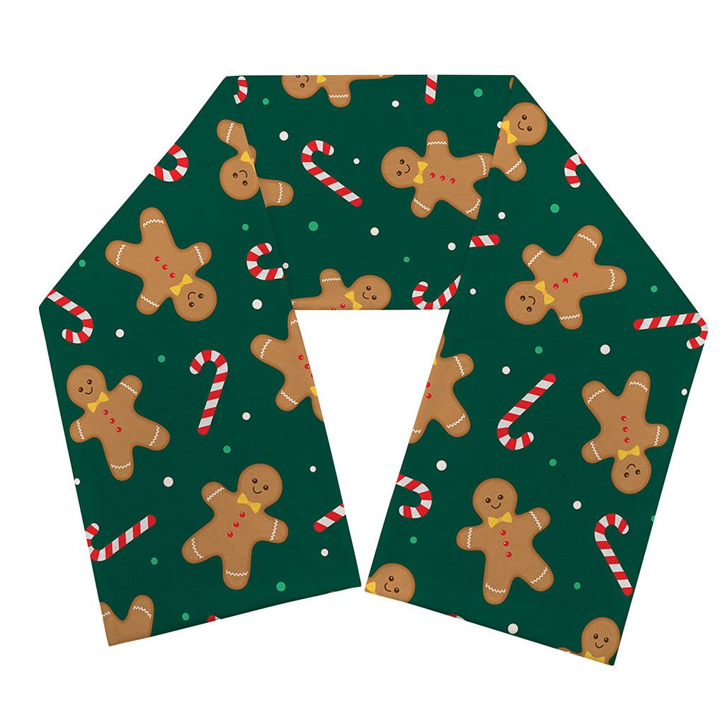 Gingerbread Man Cookies Pattern Print Scarf