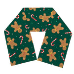 Gingerbread Man Cookies Pattern Print Scarf