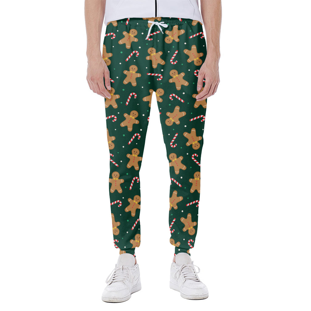Gingerbread Man Cookies Pattern Print Scuba Joggers