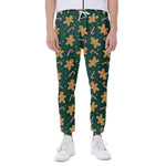 Gingerbread Man Cookies Pattern Print Scuba Joggers