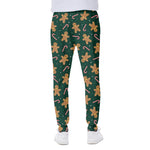 Gingerbread Man Cookies Pattern Print Scuba Joggers