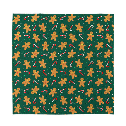 Gingerbread Man Cookies Pattern Print Silk Bandana