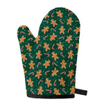 Gingerbread Man Cookies Pattern Print Single Oven Mitt