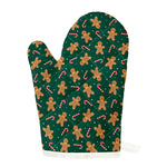 Gingerbread Man Cookies Pattern Print Single Oven Mitt