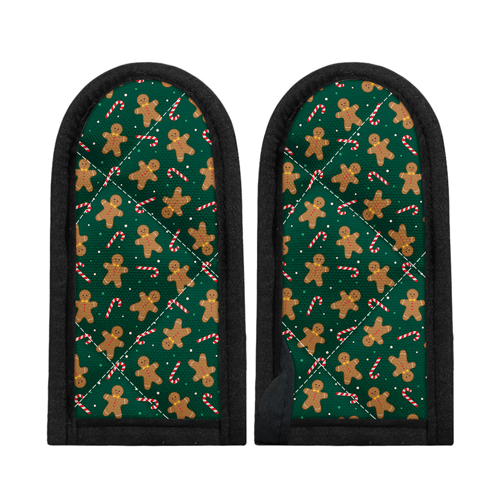 Gingerbread Man Cookies Pattern Print Skillet Handle Cover