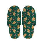 Gingerbread Man Cookies Pattern Print Slippers