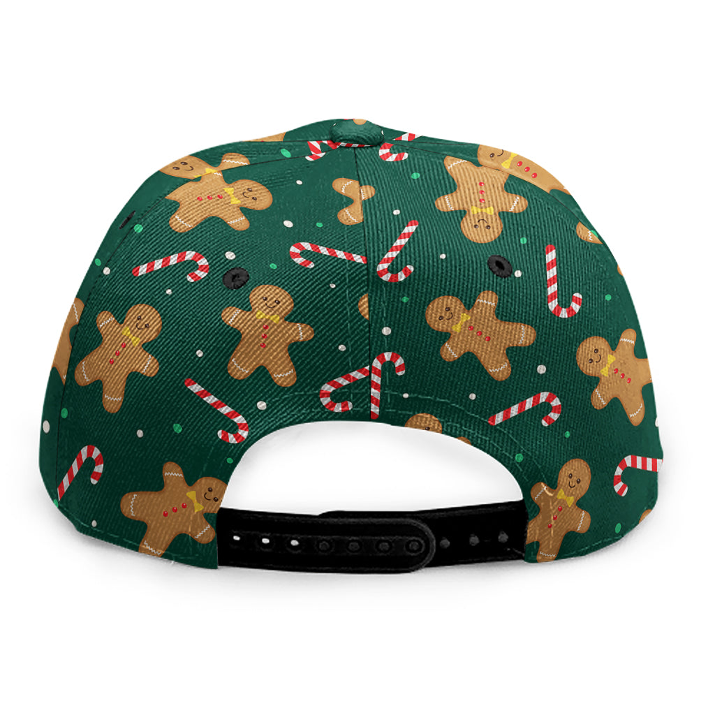 Gingerbread Man Cookies Pattern Print Snapback Cap