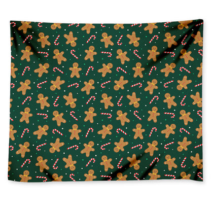 Gingerbread Man Cookies Pattern Print Tapestry