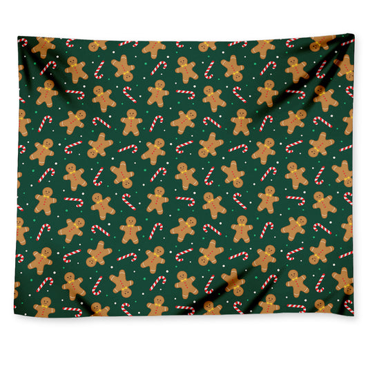 Gingerbread Man Cookies Pattern Print Tapestry