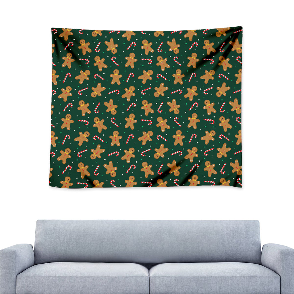 Gingerbread Man Cookies Pattern Print Tapestry