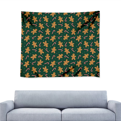 Gingerbread Man Cookies Pattern Print Tapestry