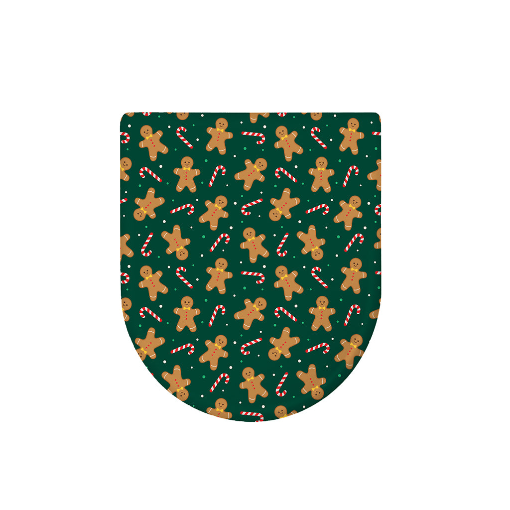 Gingerbread Man Cookies Pattern Print Toilet Lid Cover