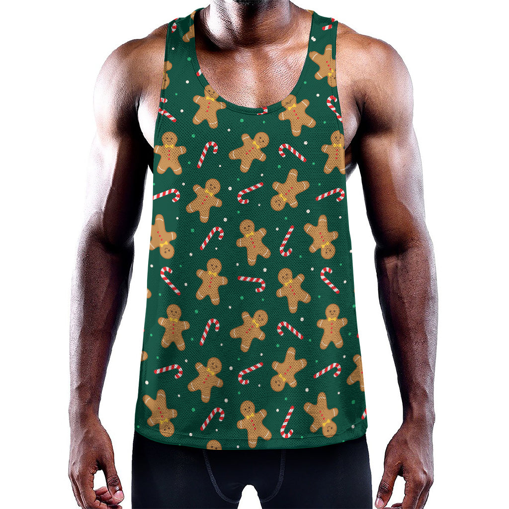 Gingerbread Man Cookies Pattern Print Training Tank Top