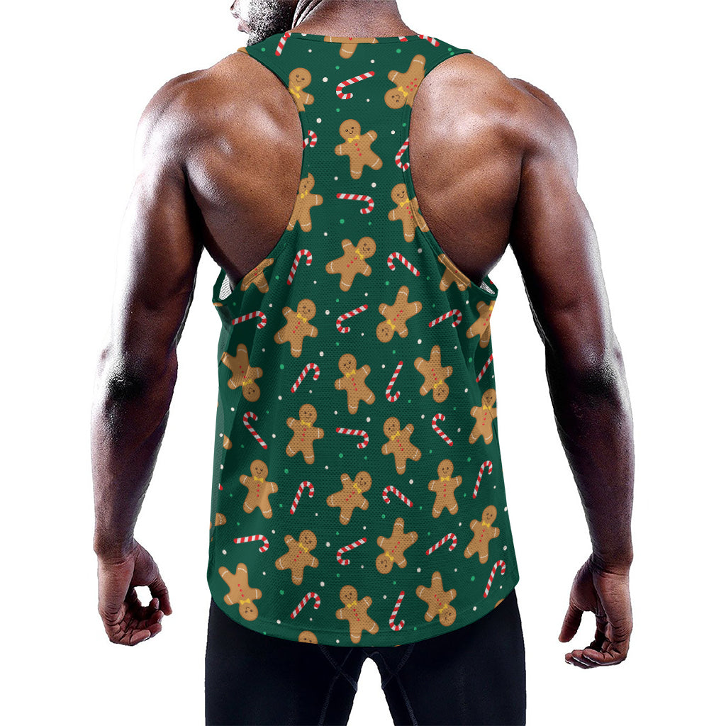Gingerbread Man Cookies Pattern Print Training Tank Top
