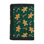 Gingerbread Man Cookies Pattern Print Trifold Wallet