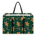 Gingerbread Man Cookies Pattern Print Utility Tote Bag