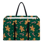 Gingerbread Man Cookies Pattern Print Utility Tote Bag