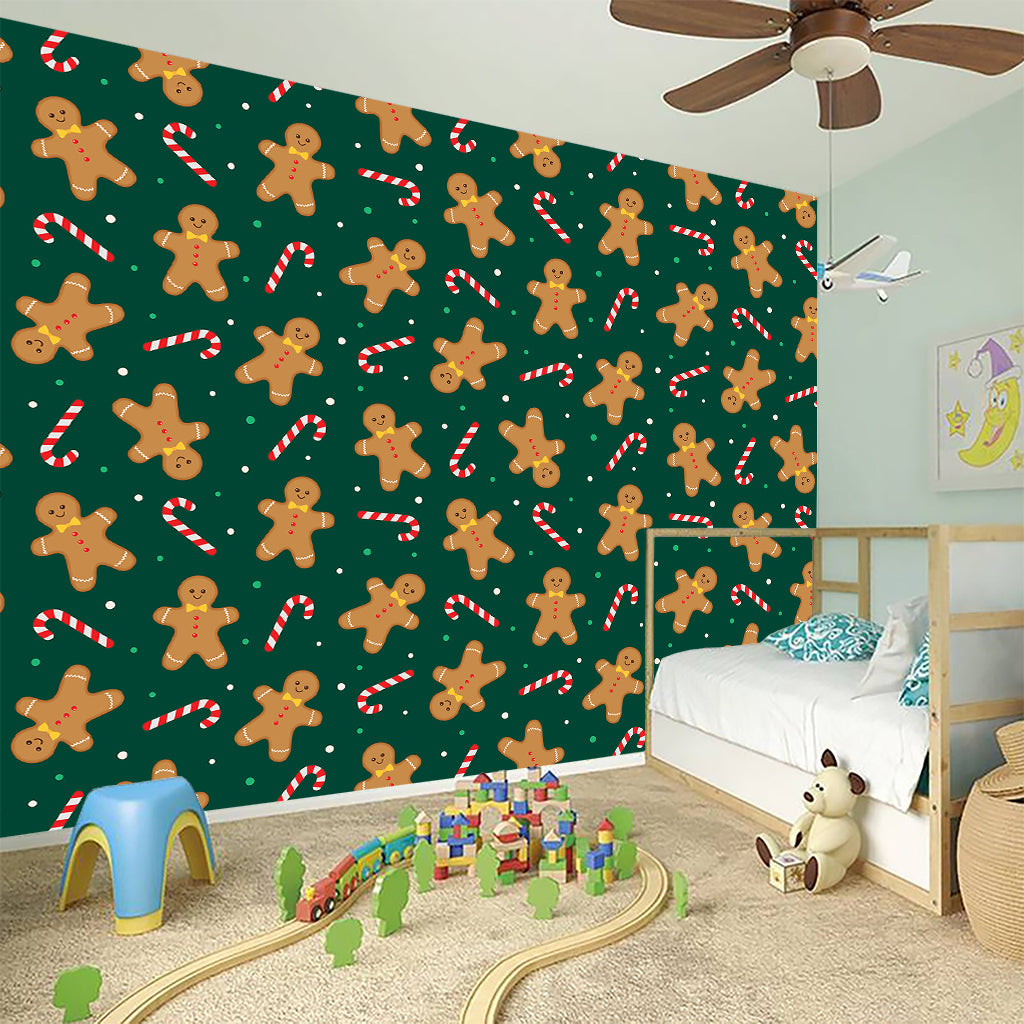 Gingerbread Man Cookies Pattern Print Wall Sticker