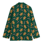 Gingerbread Man Cookies Pattern Print Women's Blazer