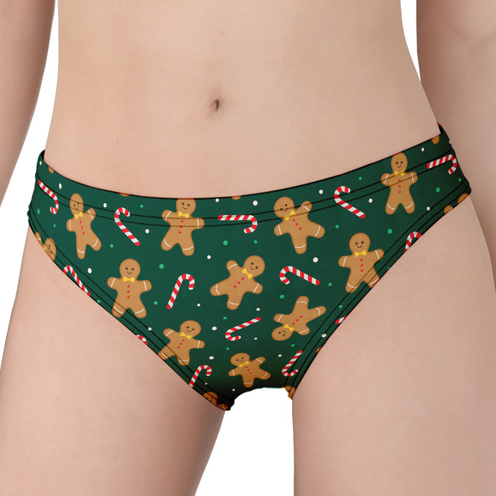 Gingerbread Man Cookies Pattern Print Women's Panties