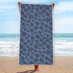 Giraffe Denim Jeans Pattern Print Beach Towel