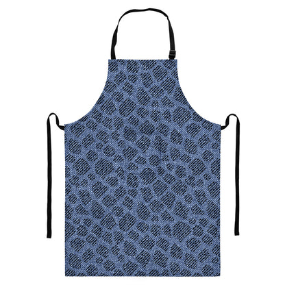 Giraffe Denim Jeans Pattern Print Bib Apron With Pocket
