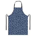Giraffe Denim Jeans Pattern Print Bib Apron With Pocket