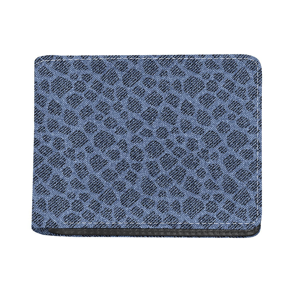 Giraffe Denim Jeans Pattern Print Bifold Wallet