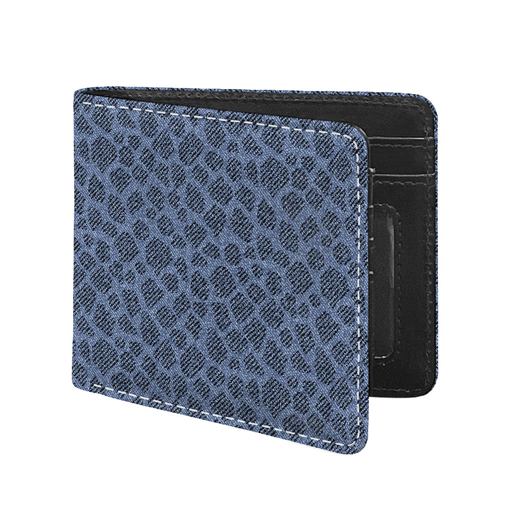 Giraffe Denim Jeans Pattern Print Bifold Wallet