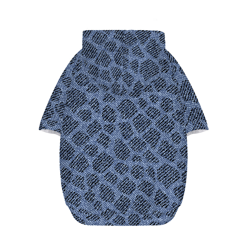 Giraffe Denim Jeans Pattern Print Dog Zip Up Hoodie