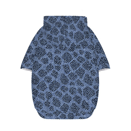 Giraffe Denim Jeans Pattern Print Dog Zip Up Hoodie