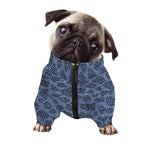 Giraffe Denim Jeans Pattern Print Dog Zip Up Jacket