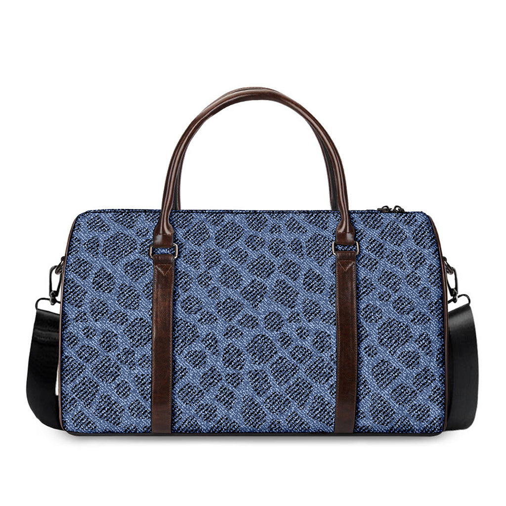 Giraffe Denim Jeans Pattern Print Duffle Bag