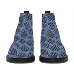 Giraffe Denim Jeans Pattern Print Flat Ankle Boots