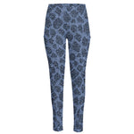 Giraffe Denim Jeans Pattern Print High-Waisted Pocket Leggings