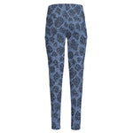 Giraffe Denim Jeans Pattern Print High-Waisted Pocket Leggings