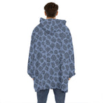 Giraffe Denim Jeans Pattern Print Hoodie Blanket