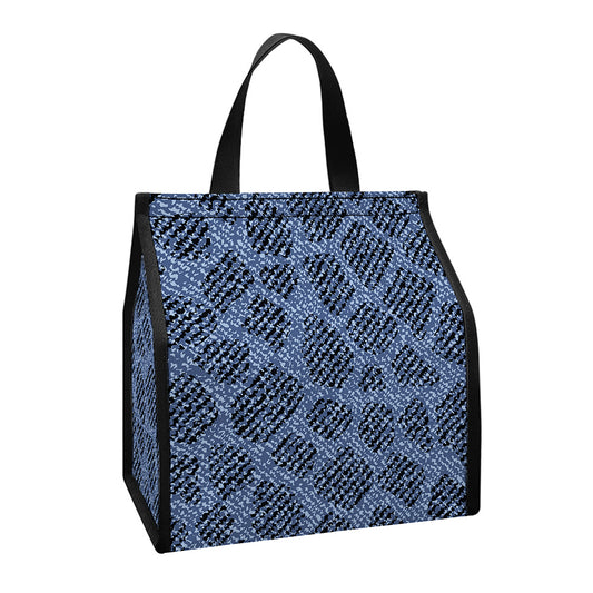 Giraffe Denim Jeans Pattern Print Insulated Lunch Tote