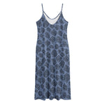 Giraffe Denim Jeans Pattern Print Jersey Midi Cami Dress