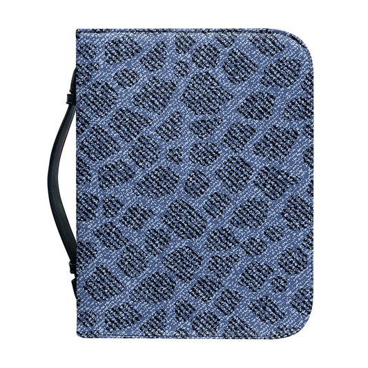 Giraffe Denim Jeans Pattern Print Leather Bible Cover