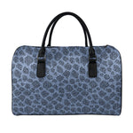 Giraffe Denim Jeans Pattern Print Leather Duffle Bag