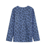 Giraffe Denim Jeans Pattern Print Long Sleeve Short Coat