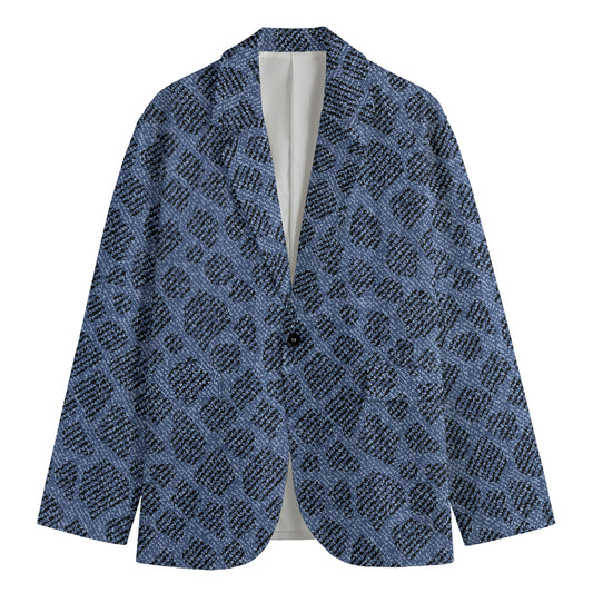 Giraffe Denim Jeans Pattern Print Men's Blazer