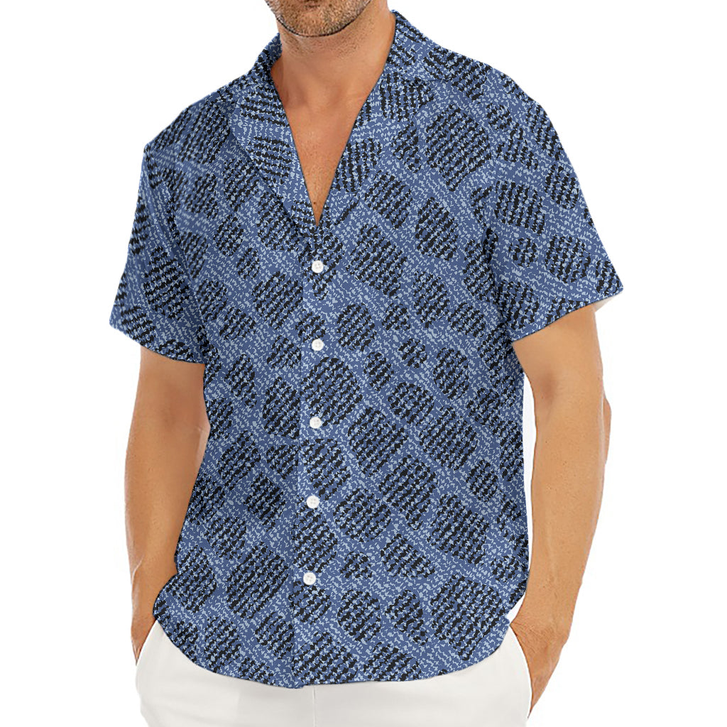 Giraffe Denim Jeans Pattern Print Men's Deep V-Neck Shirt