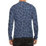 Giraffe Denim Jeans Pattern Print Men's Long Sleeve Rash Guard